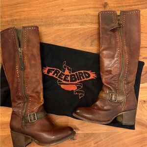 Freebird Chestnut Leather Tall Boots